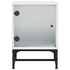 Stella Homewares Bedside Cabinets with Glass Doors 2 pcs White 35x37x50 cm