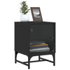 Stella Homewares Bedside Cabinets with Glass Doors 2 pcs Black 35x37x50 cm