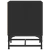 Stella Homewares Bedside Cabinets with Glass Doors 2 pcs Black 35x37x50 cm