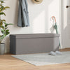 Stella Homewares Storage Bench Foldable Light Grey Faux Linen