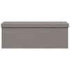 Stella Homewares Storage Bench Foldable Light Grey Faux Linen