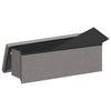 Stella Homewares Storage Bench Foldable Light Grey Faux Linen