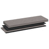 Stella Homewares Storage Bench Foldable Light Grey Faux Linen