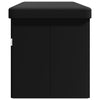 Stella Homewares Storage Bench Foldable Black PVC