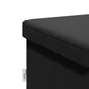 Stella Homewares Storage Bench Foldable Black PVC