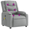 Stella Homewares Massage Recliner Chair Light Grey Fabric