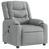 Stella Homewares Massage Recliner Chair Light Grey Fabric
