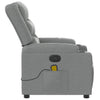 Stella Homewares Massage Recliner Chair Light Grey Fabric