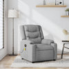 Stella Homewares Massage Recliner Chair Light Grey Fabric