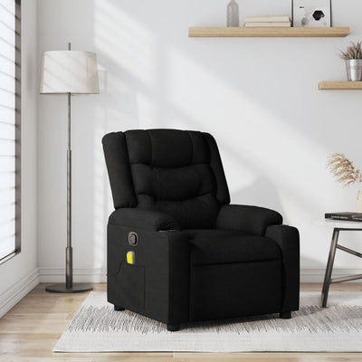 Stella Homewares Massage Recliner Chair Black Fabric