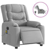 Stella Homewares Electric Massage Recliner Chair Light Grey Fabric