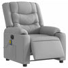 Stella Homewares Electric Massage Recliner Chair Light Grey Fabric