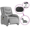 Stella Homewares Electric Massage Recliner Chair Light Grey Fabric