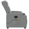 Stella Homewares Electric Massage Recliner Chair Light Grey Fabric