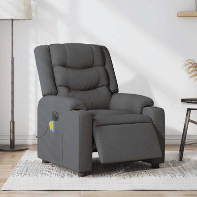 Stella Homewares Electric Massage Recliner Chair Dark Grey Fabric
