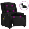 Stella Homewares Electric Massage Recliner Chair Black Fabric