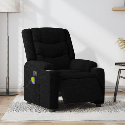 Stella Homewares Electric Massage Recliner Chair Black Fabric