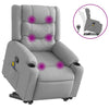 Stella Homewares Stand up Massage Recliner Chair Light Grey Fabric