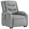 Stella Homewares Stand up Massage Recliner Chair Light Grey Fabric