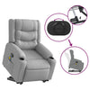Stella Homewares Stand up Massage Recliner Chair Light Grey Fabric