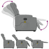 Stella Homewares Stand up Massage Recliner Chair Light Grey Fabric