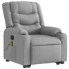 Stella Homewares Electric Stand up Massage Recliner Chair Light Grey Fabric