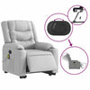 Stella Homewares Electric Stand up Massage Recliner Chair Light Grey Fabric