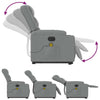 Stella Homewares Electric Stand up Massage Recliner Chair Light Grey Fabric