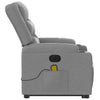 Stella Homewares Electric Stand up Massage Recliner Chair Light Grey Fabric