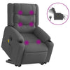 Stella Homewares Electric Stand up Massage Recliner Chair Dark Grey Fabric
