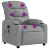 Stella Homewares Massage Recliner Chair Light Grey Fabric