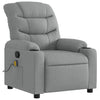 Stella Homewares Massage Recliner Chair Light Grey Fabric