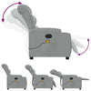 Stella Homewares Massage Recliner Chair Light Grey Fabric