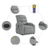 Stella Homewares Massage Recliner Chair Light Grey Fabric