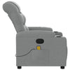 Stella Homewares Massage Recliner Chair Light Grey Fabric