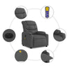 Stella Homewares Electric Massage Recliner Chair Dark Grey Fabric
