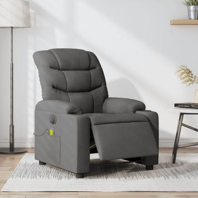 Stella Homewares Electric Massage Recliner Chair Dark Grey Fabric