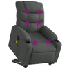 Stella Homewares Stand up Massage Recliner Chair Dark Grey Fabric