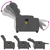 Stella Homewares Stand up Massage Recliner Chair Dark Grey Fabric