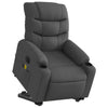 Stella Homewares Electric Stand up Massage Recliner Chair Dark Grey Fabric