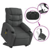 Stella Homewares Electric Stand up Massage Recliner Chair Dark Grey Fabric