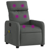 Stella Homewares Massage Recliner Chair Dark Grey Fabric