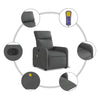 Stella Homewares Electric Massage Recliner Chair Dark Grey Fabric