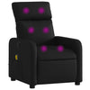 Stella Homewares Massage Recliner Chair Black Faux Leather