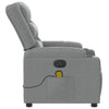 Stella Homewares Massage Recliner Chair Light Grey Fabric