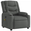 Stella Homewares Massage Recliner Chair Dark Grey Fabric