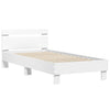 Stella Homewares Bed Frame without Mattress with Headboard White 90x190 cm