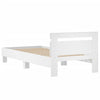 Stella Homewares Bed Frame without Mattress with Headboard White 90x190 cm
