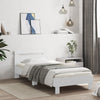Stella Homewares Bed Frame without Mattress with Headboard White 90x190 cm