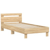 Stella Homewares Bed Frame without Mattress with Headboard Sonoma Oak 90x190 cm
